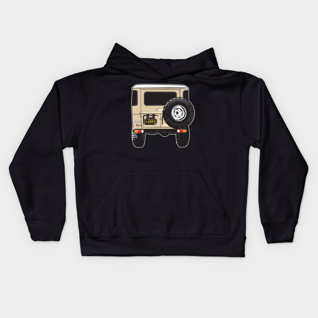 Landcruiser Backside Kids Hoodie by Bulloch Speed Shop